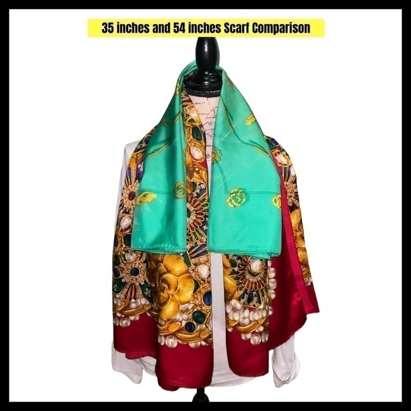 Chanel Iconic 54” Silk Shawl Jewel Camellia Motif Multicolor Large Scarf Wrap - Picture 2 of 15